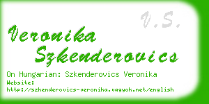 veronika szkenderovics business card